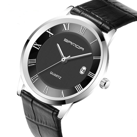 SANDA Luxus Uhren MenThin Mode Männer Quarz Casual Strap Uhr Armbanduhr Vogue Leder Uhren Mujer P188G