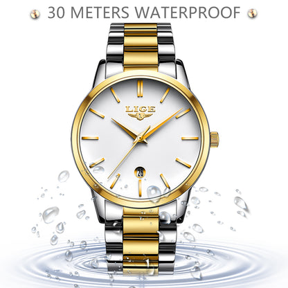 Waterproof quartz watch