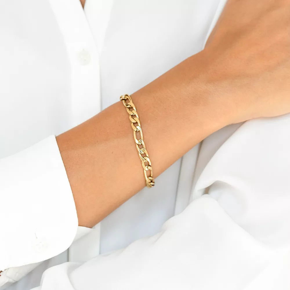 BRACELETS -Classic Chain Bracelets for Women, Stainless Steel, Cuban Chain, Trendy Bracelet, Jewelry, Fashion Trend